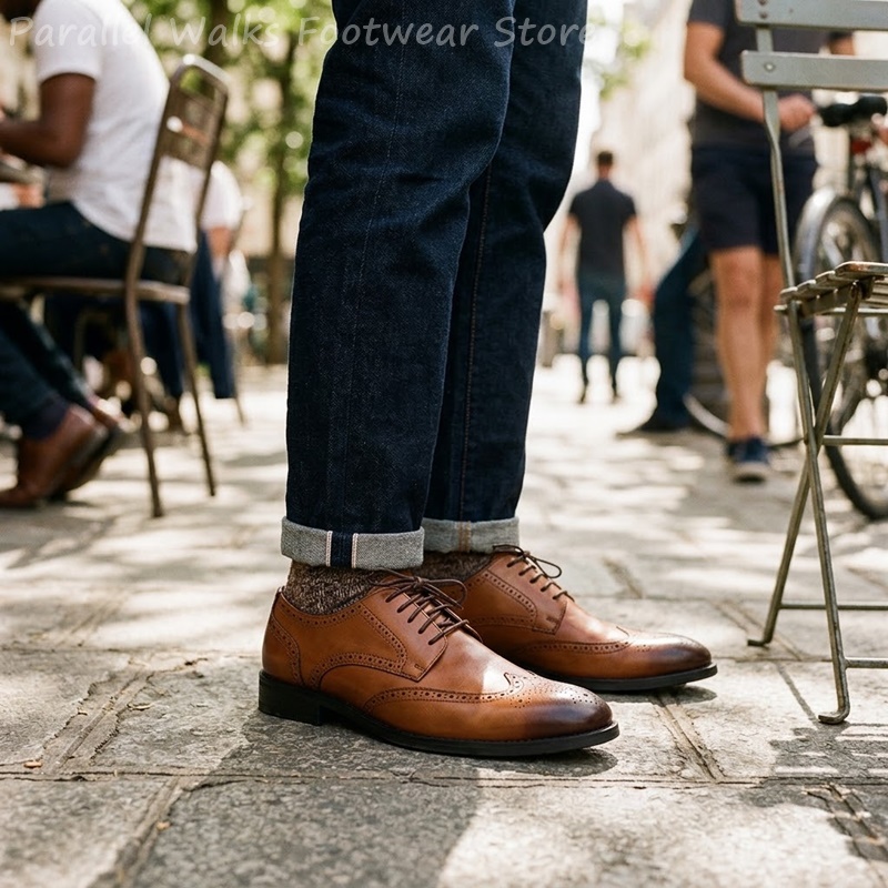 Men Shoes For Wedding - Chaussures Derby Brogue pour Hommes, Chaussures
