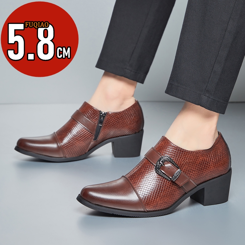 Men Shoes Oxford - Chaussures en cuir à talons hauts