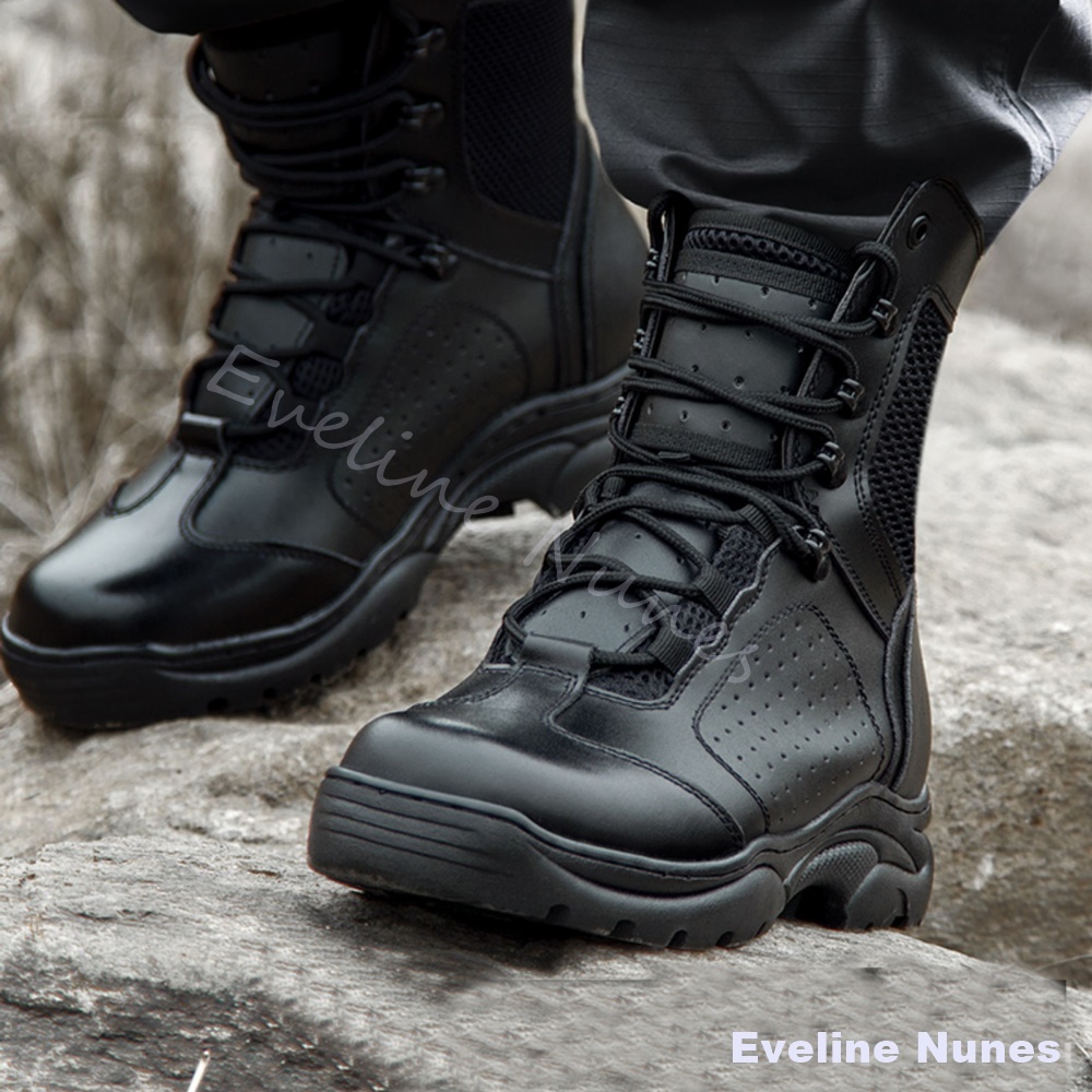 Men'S Shoes For Work - Bottes tactiques mi-hautes en maille pour