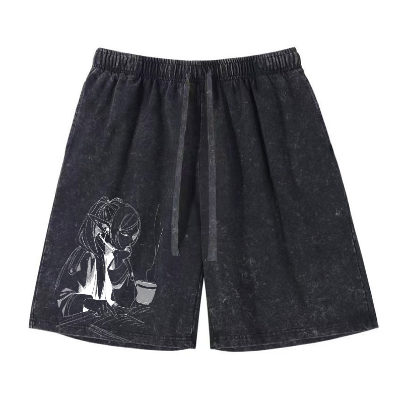 Men'S Shoes Xl - Anime Frieren Shorts Vintage lavé Manga