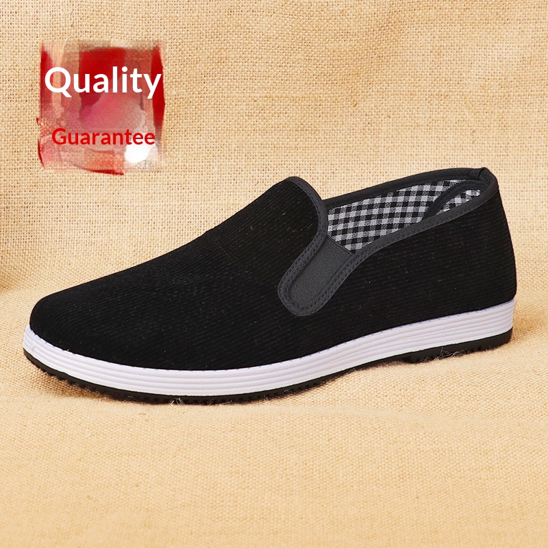 Men'S Shoes For Work - Chaussures en tissu noir à enfiler