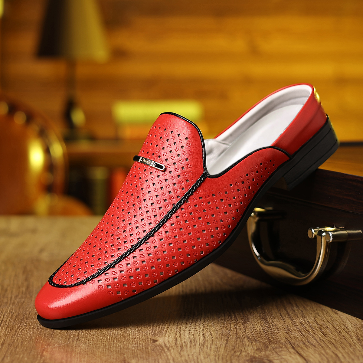 Men Shoes Red Tape - Chaussures en cuir pour hommes, demi-chaussons,