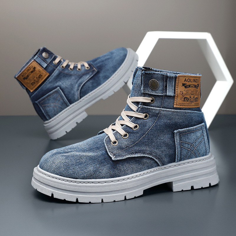 Men'S Shoes For Work - Bottes en jean rétro pour hommes,