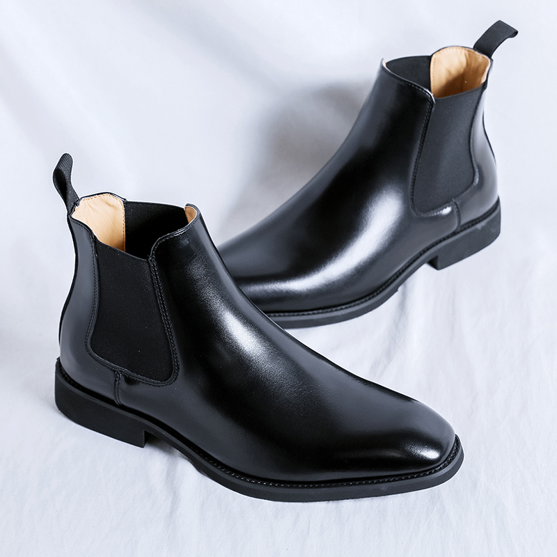 Men Shoes Oxford - Chaussures habillées en cuir véritable noir/café