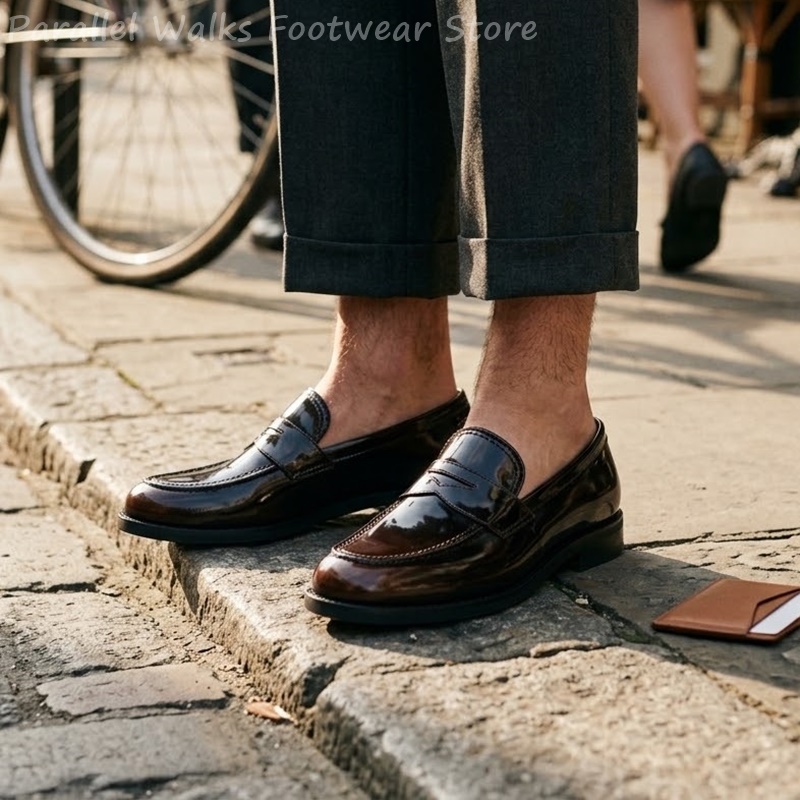 Mocassins Penny en cuir verni  - Men Shoes For Wedding avis et prix