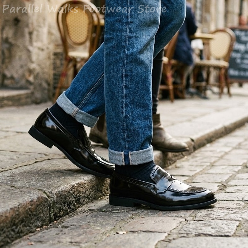 Mocassins Penny en cuir verni  - Men Shoes For Wedding avis et prix