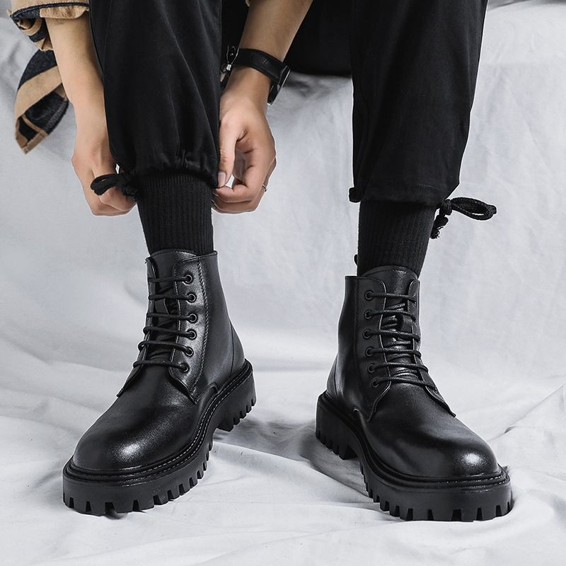 Bottes en cuir pour hommes, st - Men'S Shoes Increase Height avis et prix