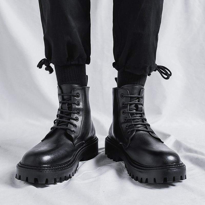 Bottes en cuir pour hommes, st - Men'S Shoes Increase Height avis et prix