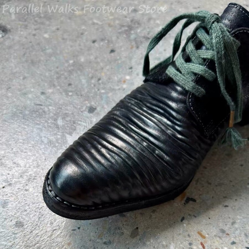 Chaussures Derby plissées en c - Men Shoes Oxford avis et prix