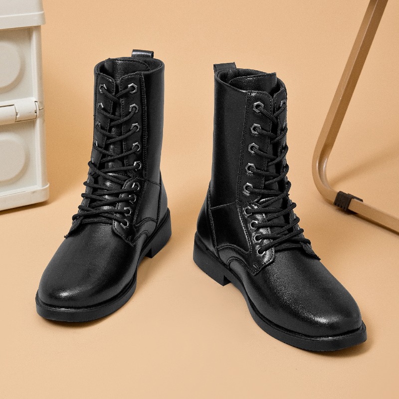 Bottes en cuir à tige haute, b - Men'S Shoes For Work avis et prix