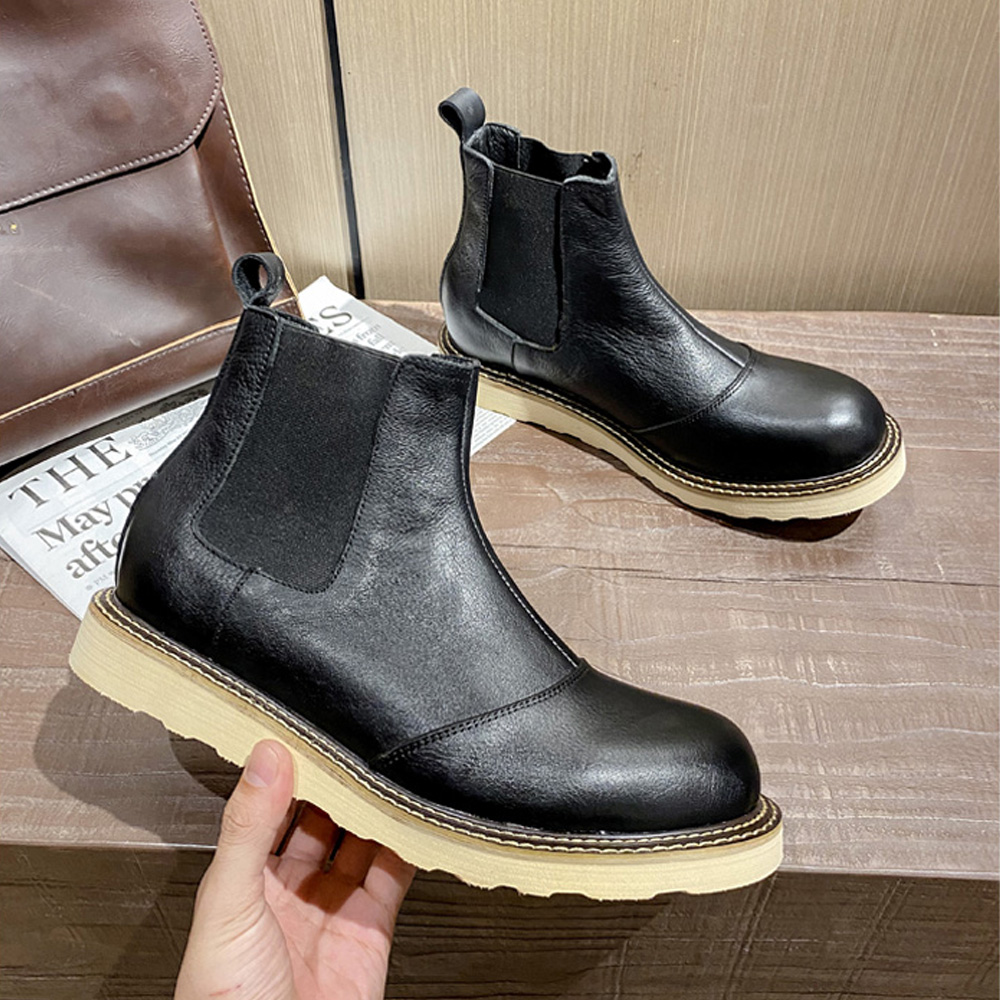 Bottes Chelsea rétro en cuir v - Men Shoes Oxford avis et prix