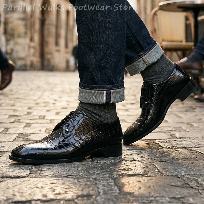 Chaussures Oxford en cuir vern - Men Shoes Oxford avis et prix