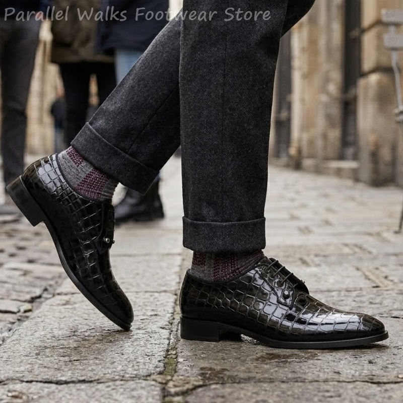 Chaussures Oxford en cuir vern - Men Shoes Oxford avis et prix