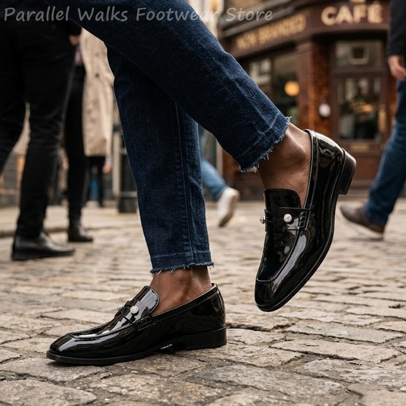 Mocassins pour hommes noirs en - Men Shoes For Wedding avis et prix