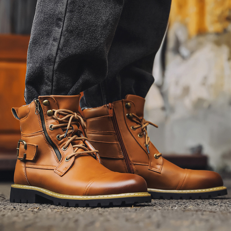 Bottines de moto en cuir pour  - Men Shoes Oxford avis et prix