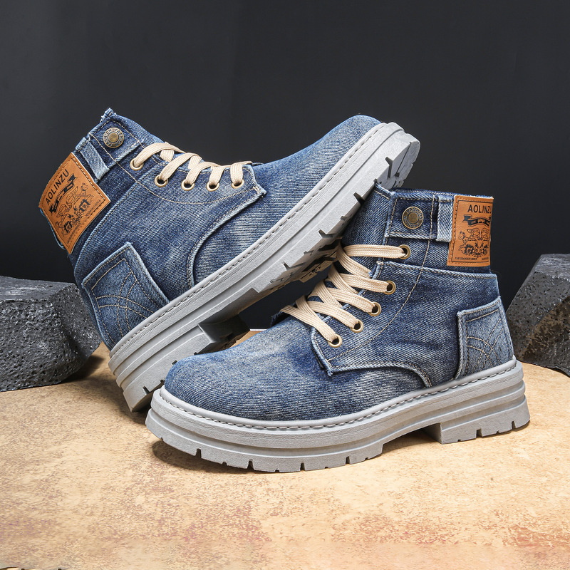 Bottes en jean rétro pour homm - Men'S Shoes For Work avis et prix