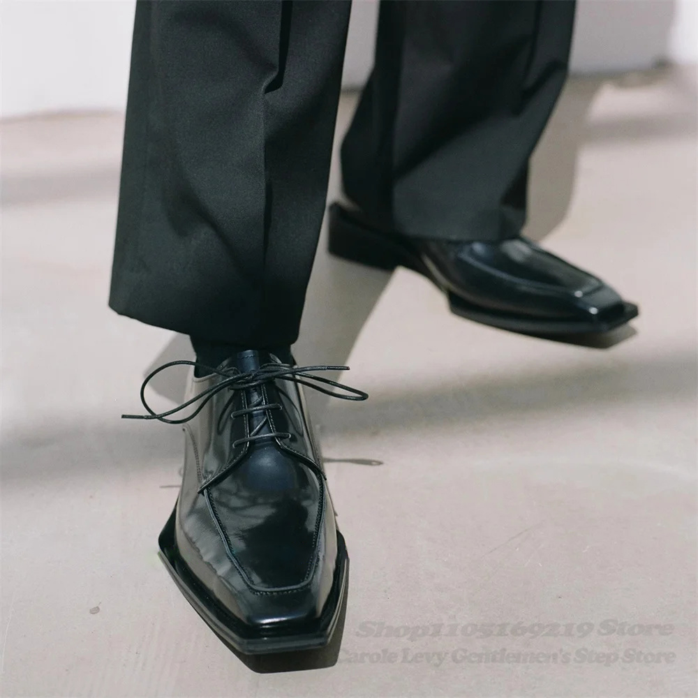 Chaussures Derby en cuir verni - Men Shoes Oxford avis et prix