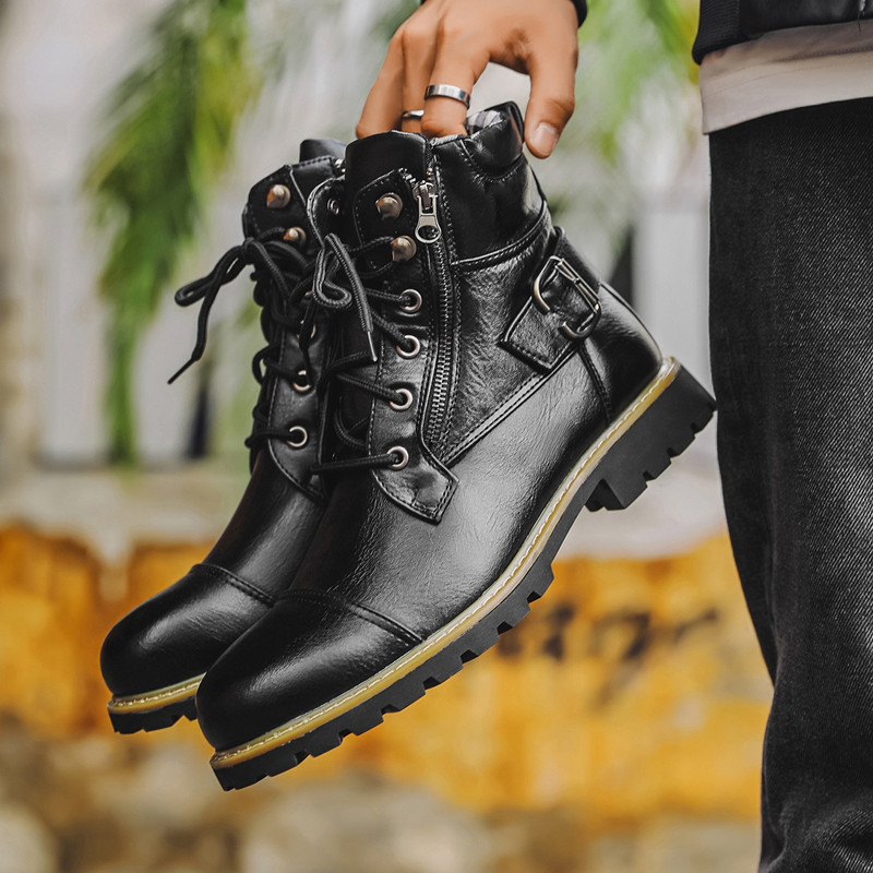 Bottes en cuir pour hommes, mo - Men Shoes Oxford avis et prix